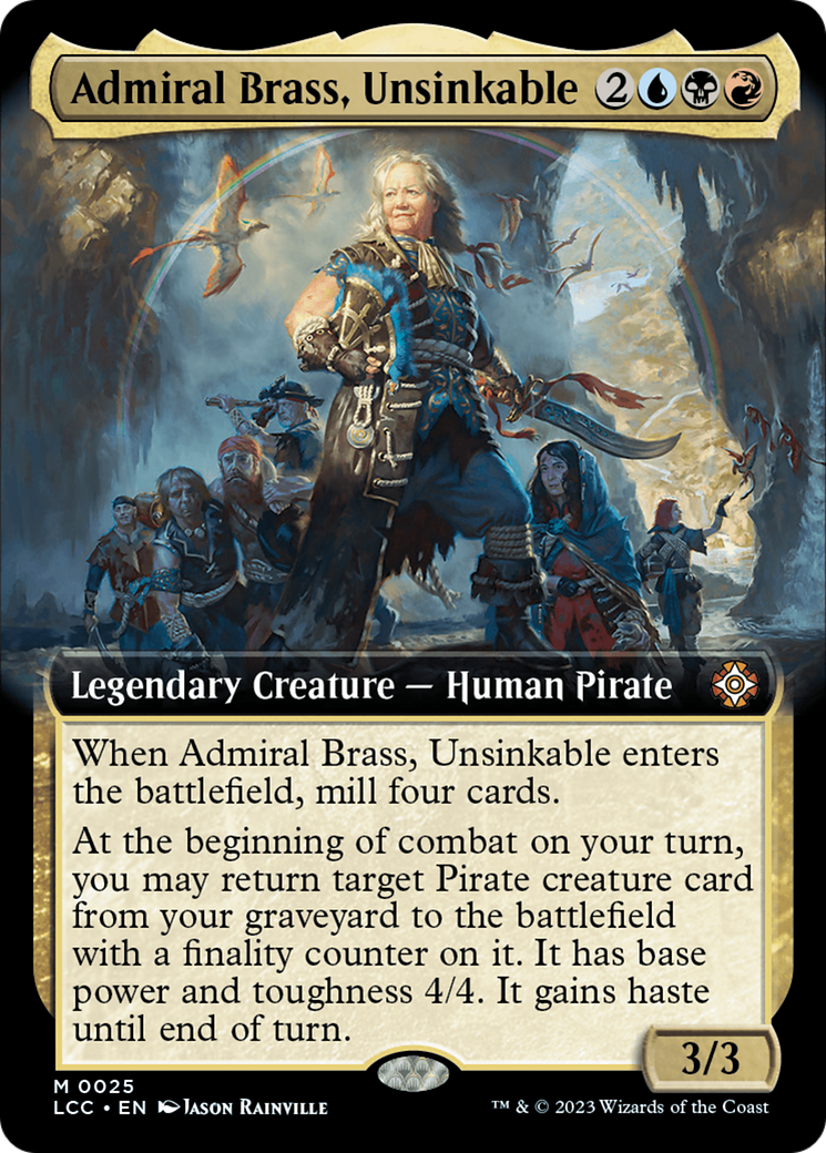 Admiral Brass, Unsinkable (Extended Art) [The Lost Caverns of Ixalan Commander] | Good Games Cannington