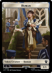 Human // Treasure Double-Sided Token [The Lord of the Rings: Tales of Middle-Earth Commander Tokens] | Good Games Cannington