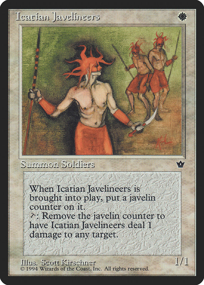 Icatian Javelineers (Scott Kirschner) [Fallen Empires] | Good Games Cannington