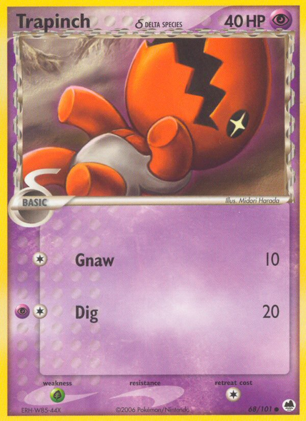 Trapinch (68/101) (Delta Species) [EX: Dragon Frontiers] | Good Games Cannington