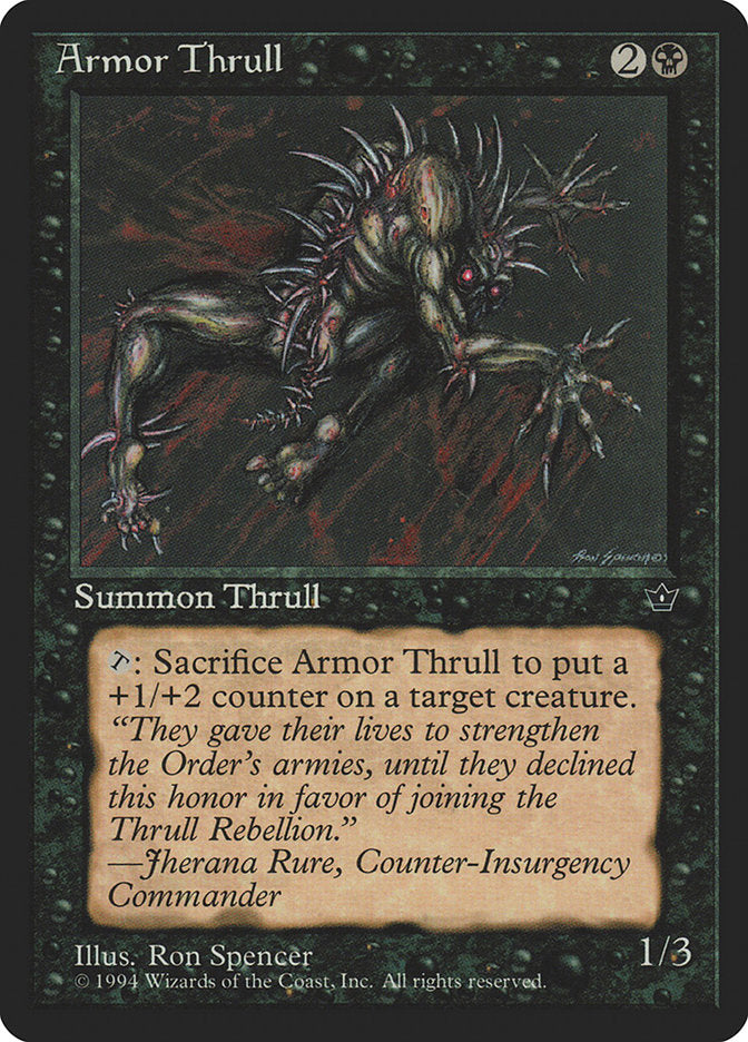 Armor Thrull (Ron Spencer) [Fallen Empires] | Good Games Cannington