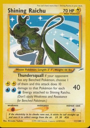 Shining Raichu (111/105) [Neo Destiny Unlimited] | Good Games Cannington