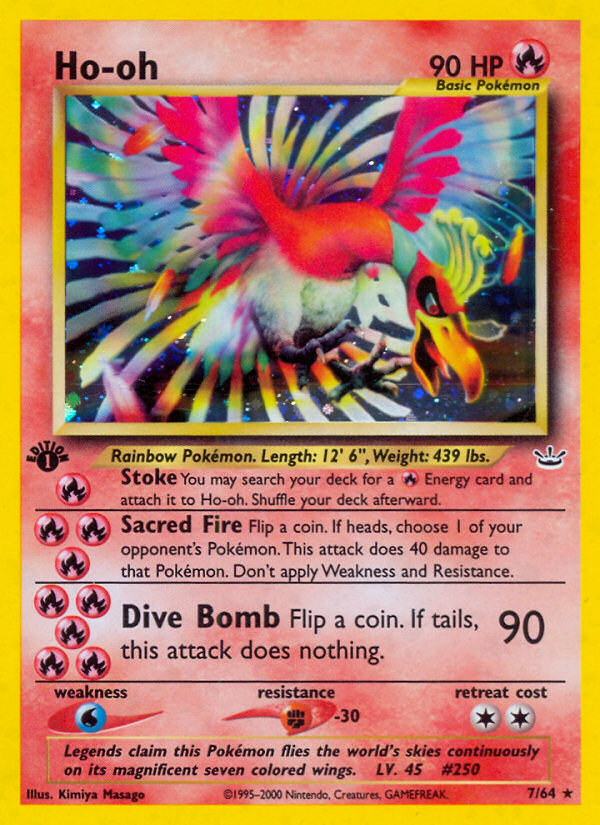 Ho-oh (7/64) [Neo Revelation 1st Edition] | Good Games Cannington