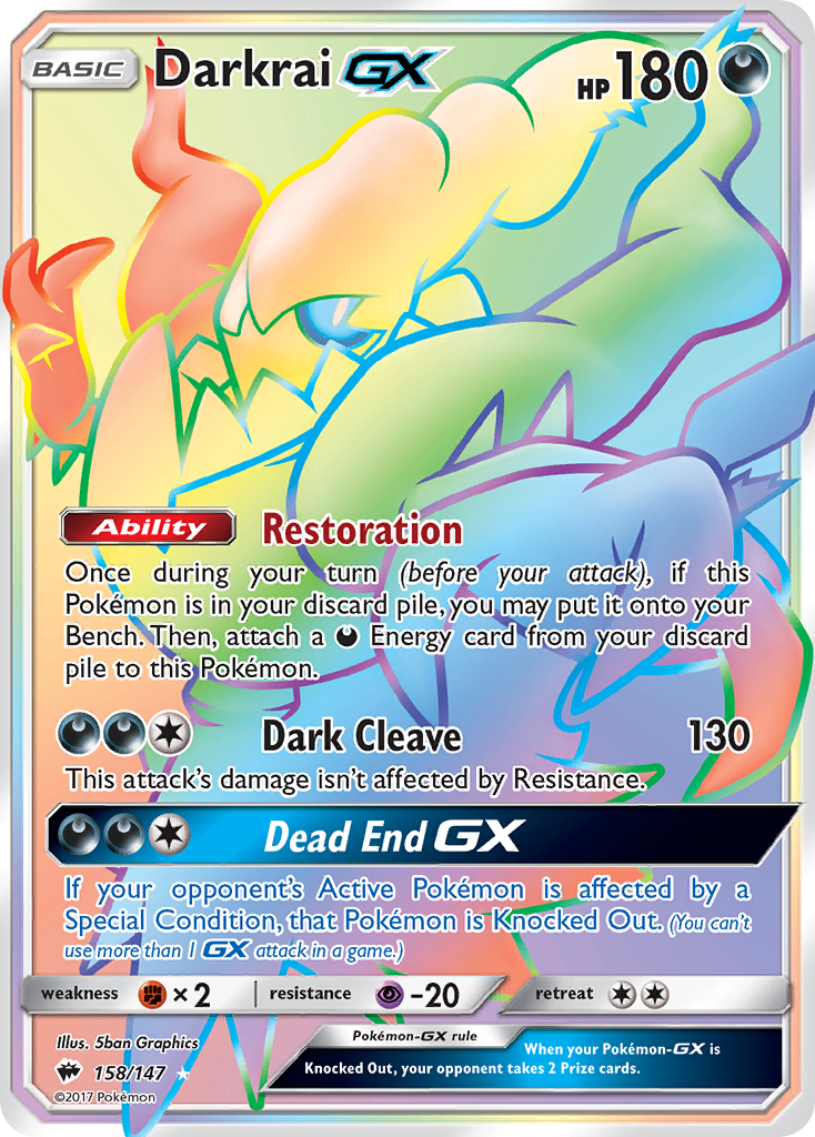 Darkrai GX (158/147) [Sun & Moon: Burning Shadows] | Good Games Cannington