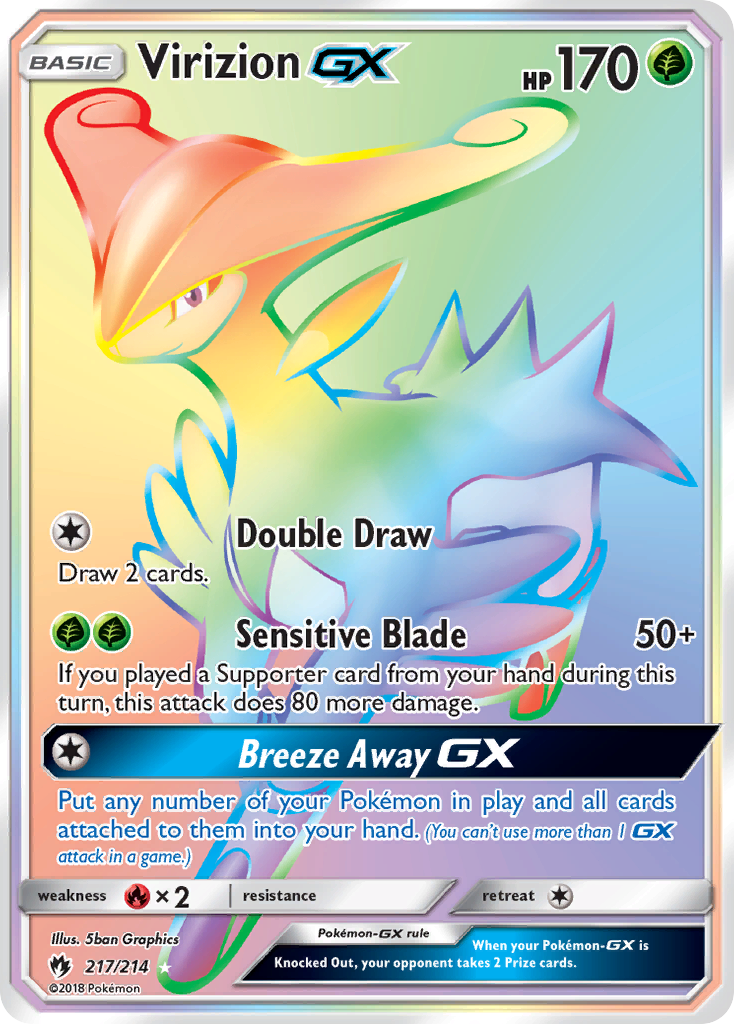 Virizion GX (217/214) [Sun & Moon: Lost Thunder] | Good Games Cannington