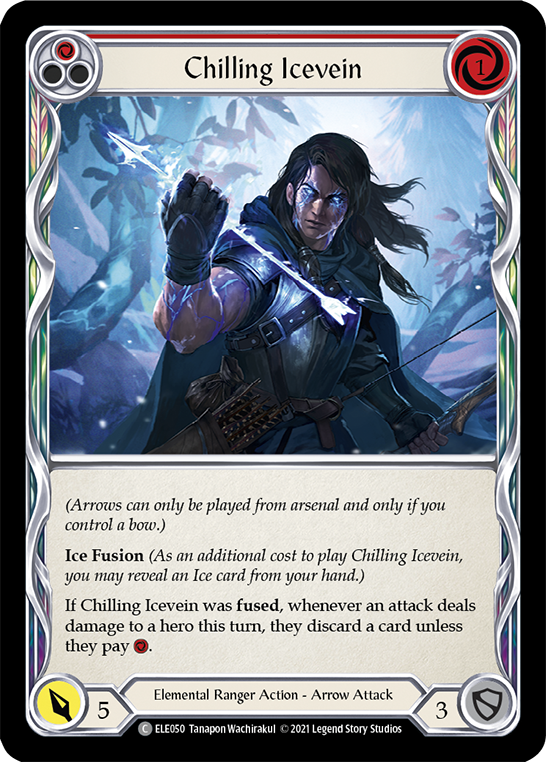 Chilling Icevein (Red) [ELE050] (Tales of Aria)  1st Edition Rainbow Foil | Good Games Cannington