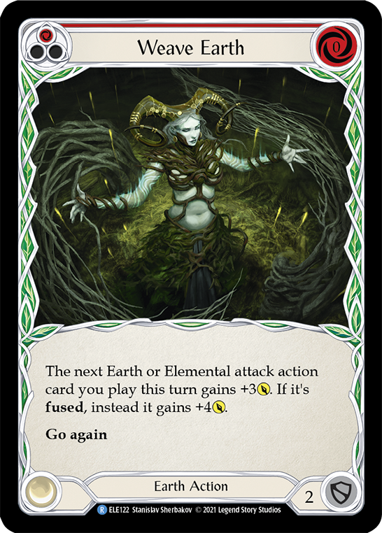 Weave Earth (Red) [ELE122] (Tales of Aria)  1st Edition Normal | Good Games Cannington