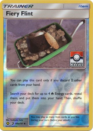 Fiery Flint (60a/70) (League Promo) [Sun & Moon: Dragon Majesty] | Good Games Cannington