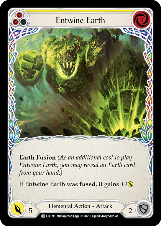 Entwine Earth (Yellow) [ELE095] (Tales of Aria)  1st Edition Rainbow Foil | Good Games Cannington