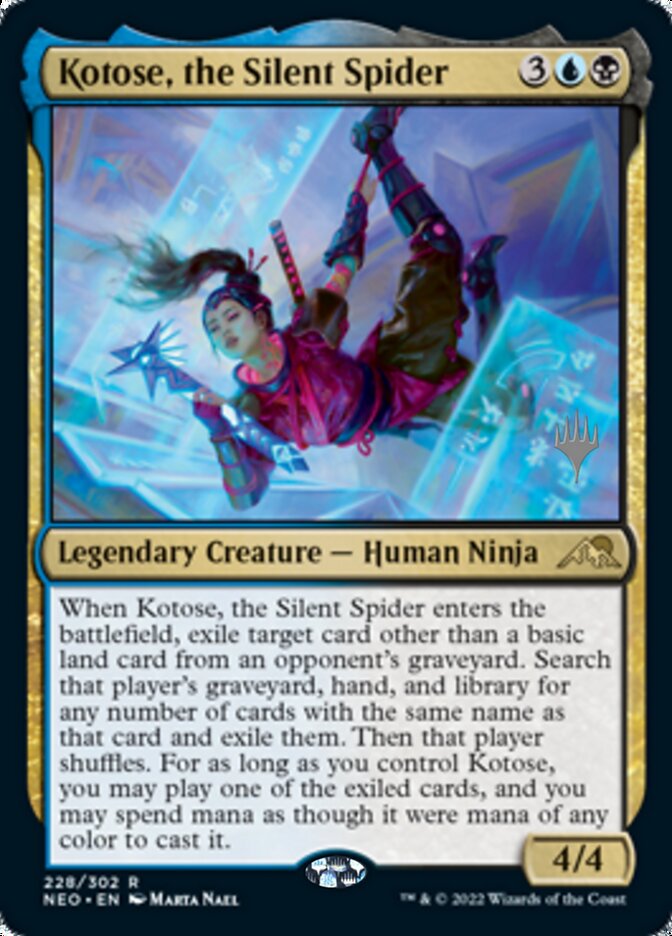 Kotose, the Silent Spider (Promo Pack) [Kamigawa: Neon Dynasty Promos] | Good Games Cannington