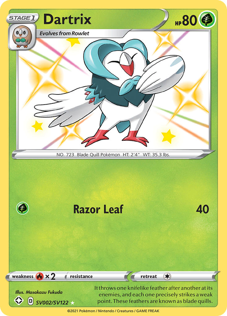 Dartrix (SV002/SV122) [Sword & Shield: Shining Fates] | Good Games Cannington