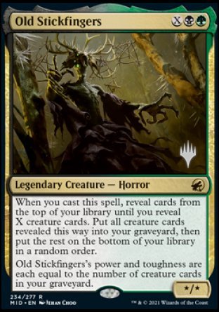 Old Stickfingers (Promo Pack) [Innistrad: Midnight Hunt Promos] | Good Games Cannington