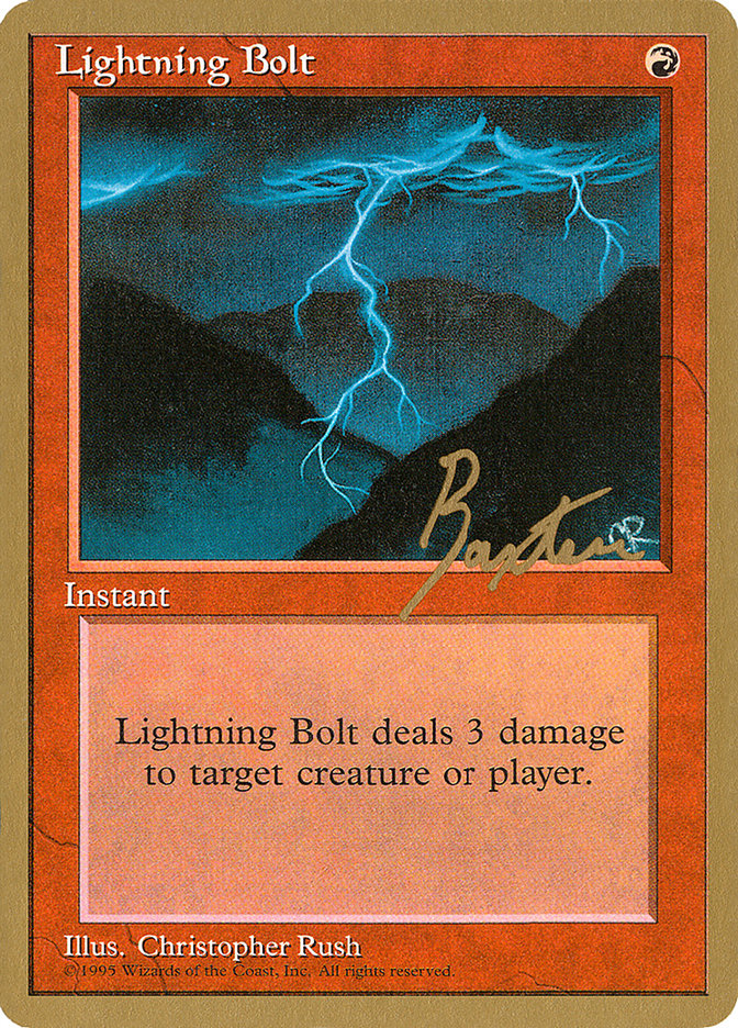 Lightning Bolt (George Baxter) [Pro Tour Collector Set] | Good Games Cannington