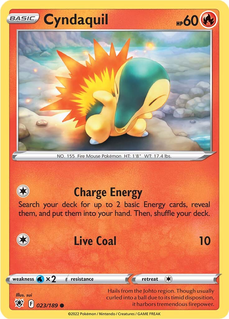 Cyndaquil (023/189) [Sword & Shield: Astral Radiance] | Good Games Cannington