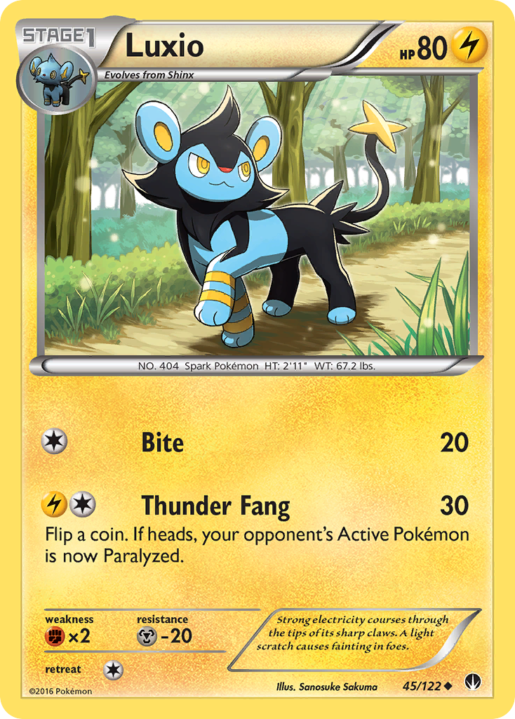 Luxio (45/122) [XY: BREAKpoint] | Good Games Cannington