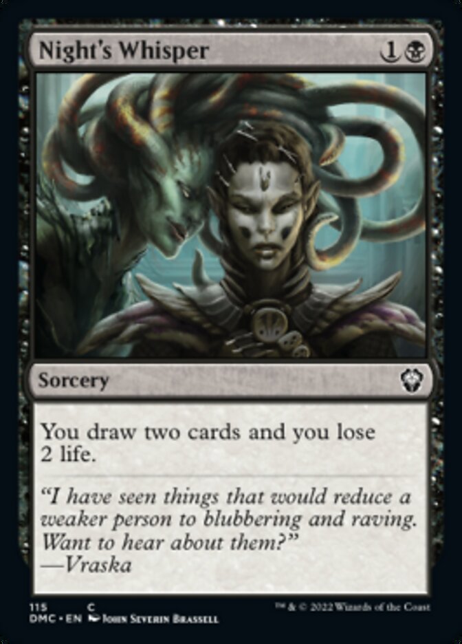 Night's Whisper [Dominaria United Commander] | Good Games Cannington