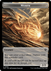 Saproling // Morph Double-Sided Token [Murders at Karlov Manor Commander Tokens] | Good Games Cannington