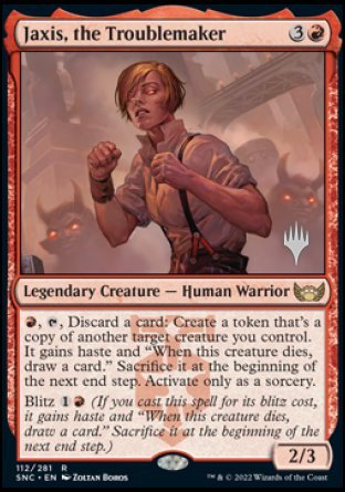 Jaxis, the Troublemaker (Promo Pack) [Streets of New Capenna Promos] | Good Games Cannington