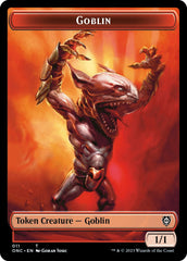 Rebel // Goblin Double-Sided Token [Phyrexia: All Will Be One Commander Tokens] | Good Games Cannington