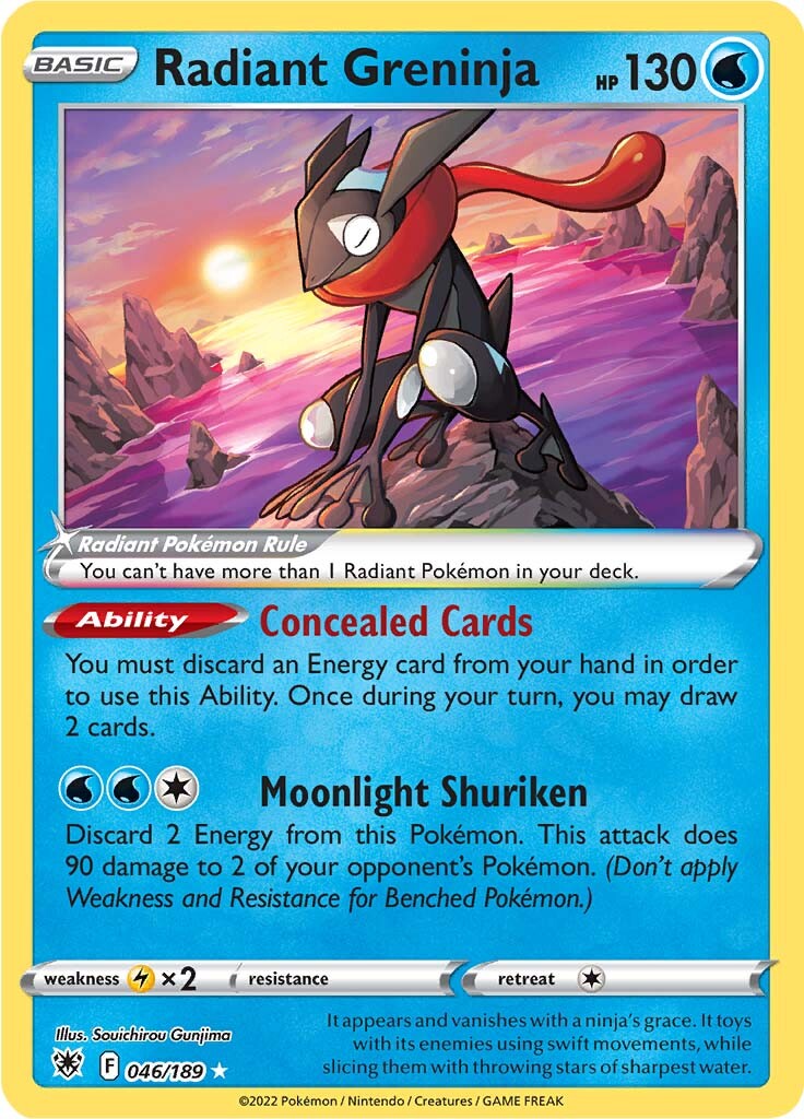 Radiant Greninja (046/189) [Sword & Shield: Astral Radiance] | Good Games Cannington