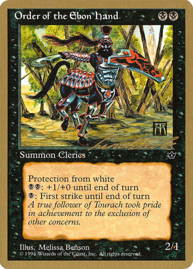 Order of the Ebon Hand (Benson) (Leon Lindback) [Pro Tour Collector Set] | Good Games Cannington