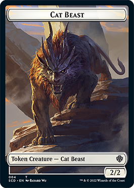 Elf Warrior // Cat Beast Double-Sided Token [Starter Commander Decks] | Good Games Cannington