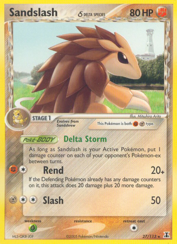 Sandslash (27/113) (Delta Species) [EX: Delta Species] | Good Games Cannington