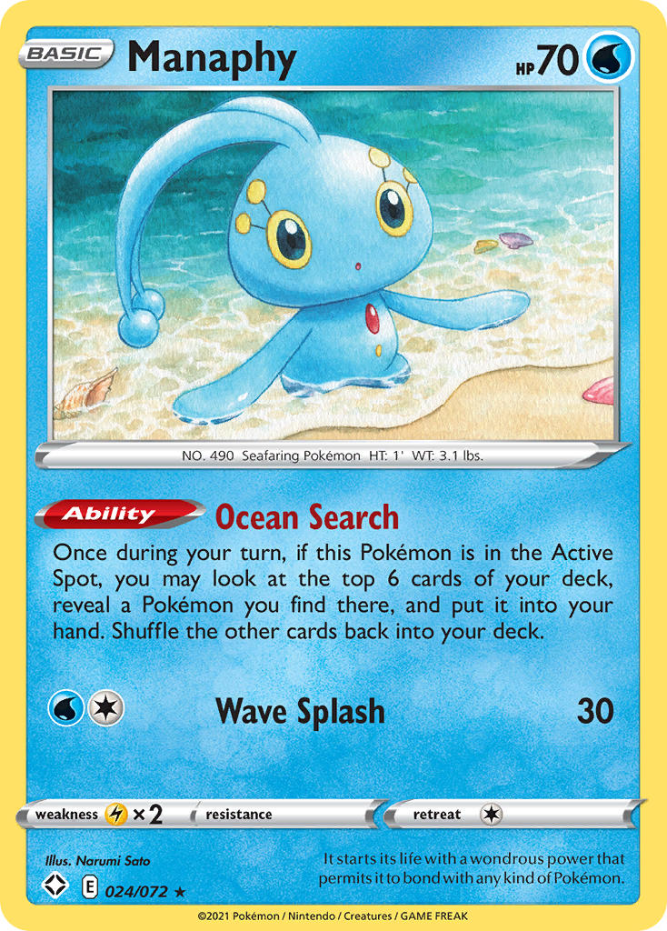 Manaphy (024/072) [Sword & Shield: Shining Fates] | Good Games Cannington