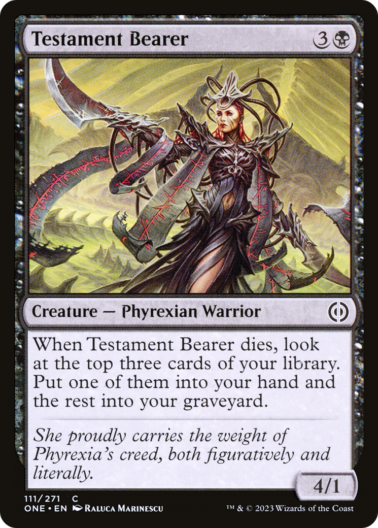 Testament Bearer [Phyrexia: All Will Be One] | Good Games Cannington