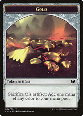 Gold // Knight (005) Double-Sided Token [Commander 2015 Tokens] | Good Games Cannington