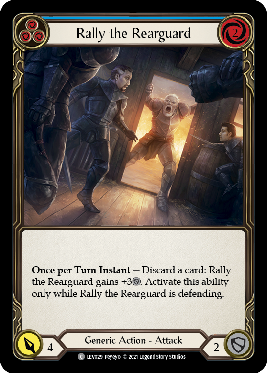 Rally the Rearguard (Blue) [LEV029] (Monarch Levia Blitz Deck) | Good Games Cannington
