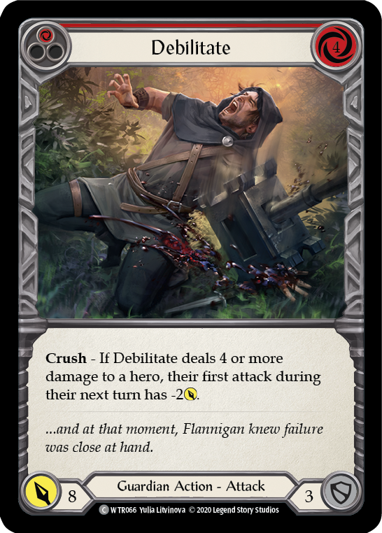 Debilitate (Red) [U-WTR066] (Welcome to Rathe Unlimited)  Unlimited Rainbow Foil | Good Games Cannington