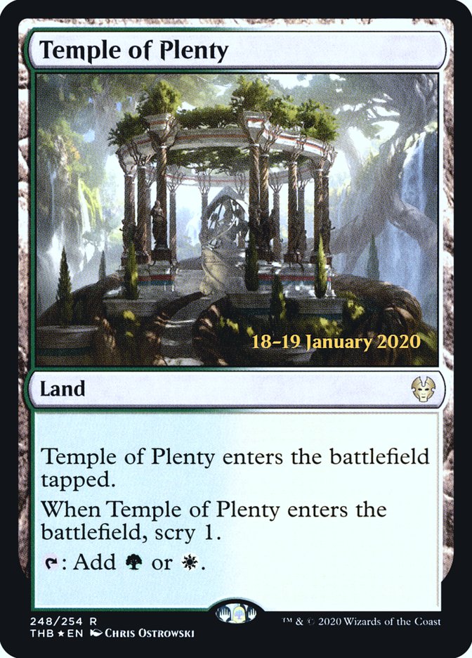 Temple of Plenty [Theros Beyond Death Prerelease Promos] | Good Games Cannington