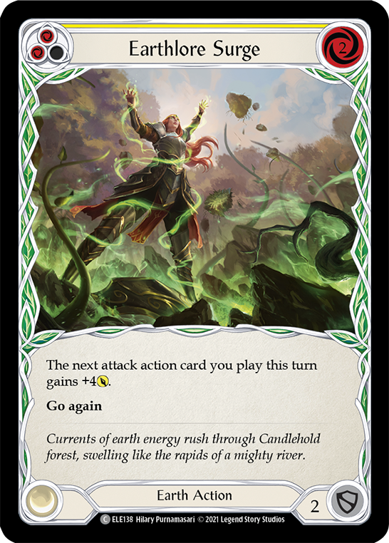 Earthlore Surge (Yellow) [ELE138] (Tales of Aria)  1st Edition Rainbow Foil | Good Games Cannington