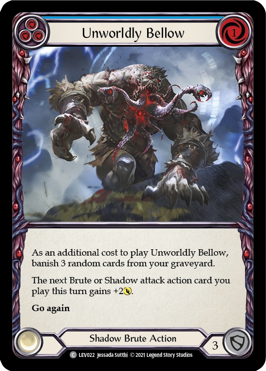 Unworldly Bellow (Blue) [LEV022] (Monarch Levia Blitz Deck) | Good Games Cannington