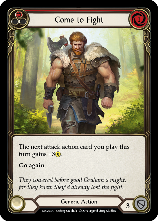 Come to Fight (Red) [ARC203-C] 1st Edition Rainbow Foil | Good Games Cannington