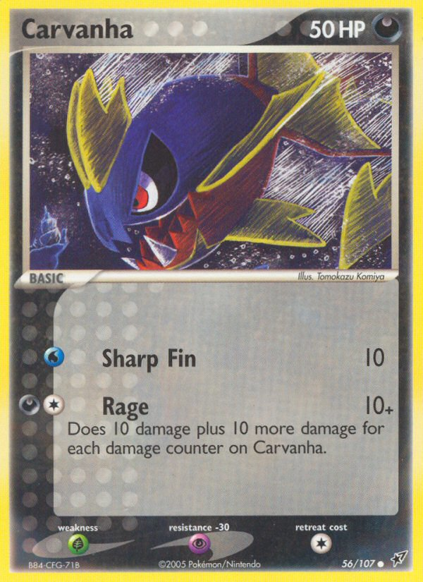 Carvanha (56/107) [EX: Deoxys] | Good Games Cannington