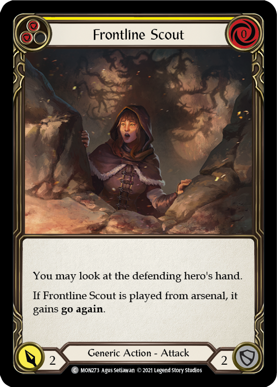 Frontline Scout (Yellow) [MON273-RF] 1st Edition Rainbow Foil | Good Games Cannington