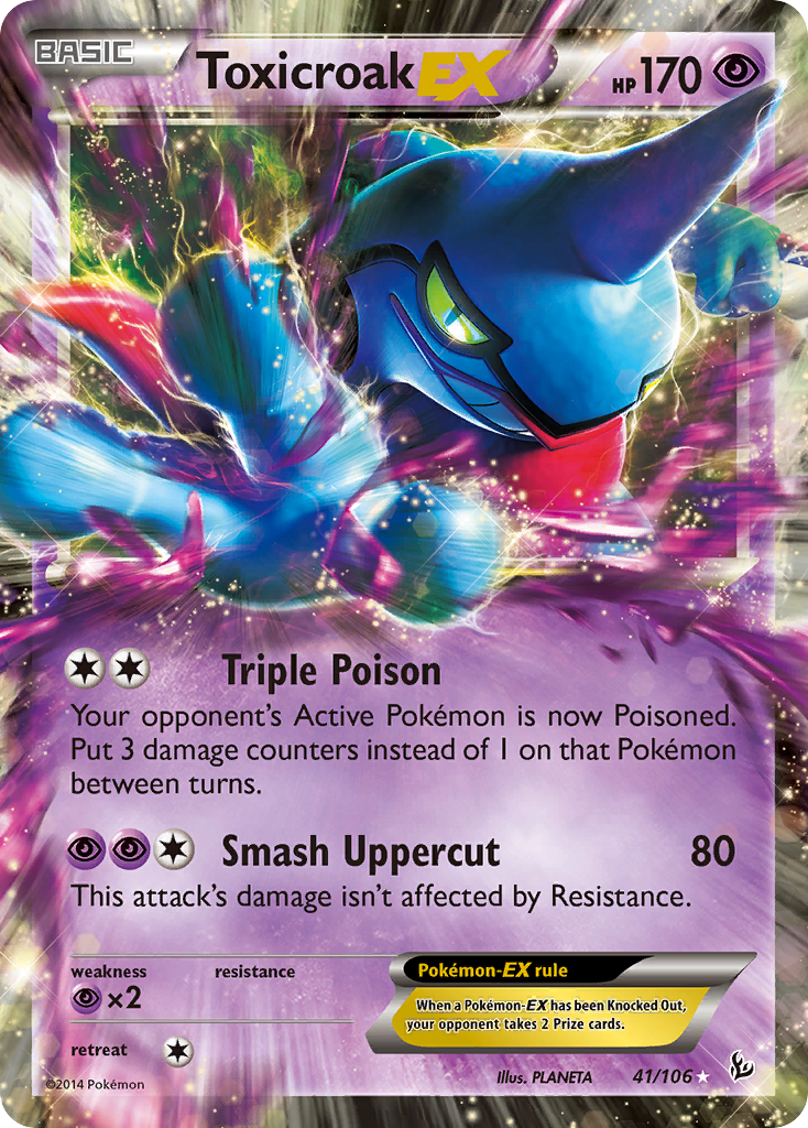 Toxicroak EX (41/106) [XY: Flashfire] | Good Games Cannington