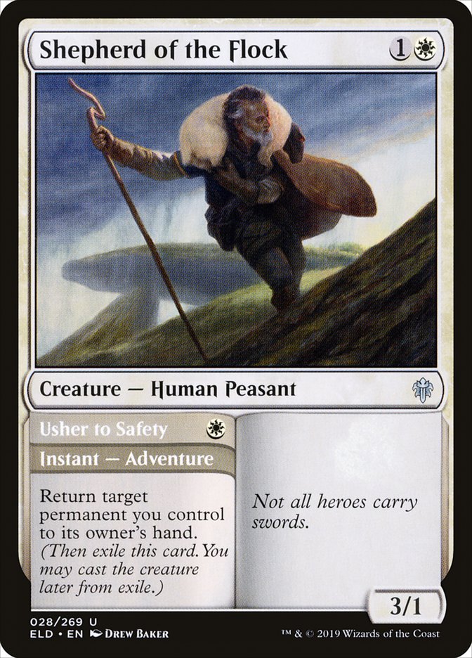 Shepherd of the Flock // Usher to Safety [Throne of Eldraine] | Good Games Cannington