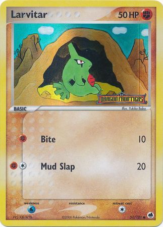 Larvitar (51/101) (Stamped) [EX: Dragon Frontiers] | Good Games Cannington
