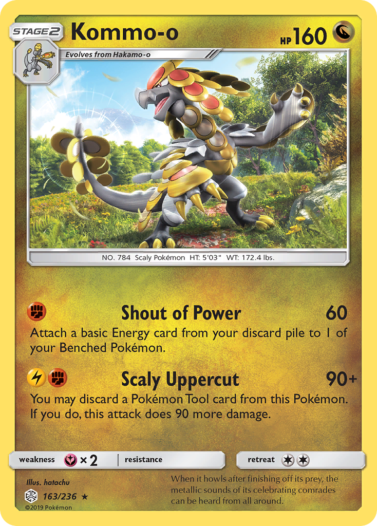 Kommo-o (163/236) [Sun & Moon: Cosmic Eclipse] | Good Games Cannington