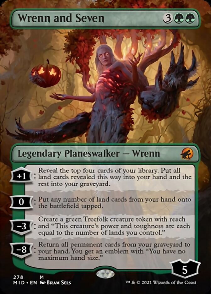 Wrenn and Seven (Borderless) [Innistrad: Midnight Hunt] | Good Games Cannington