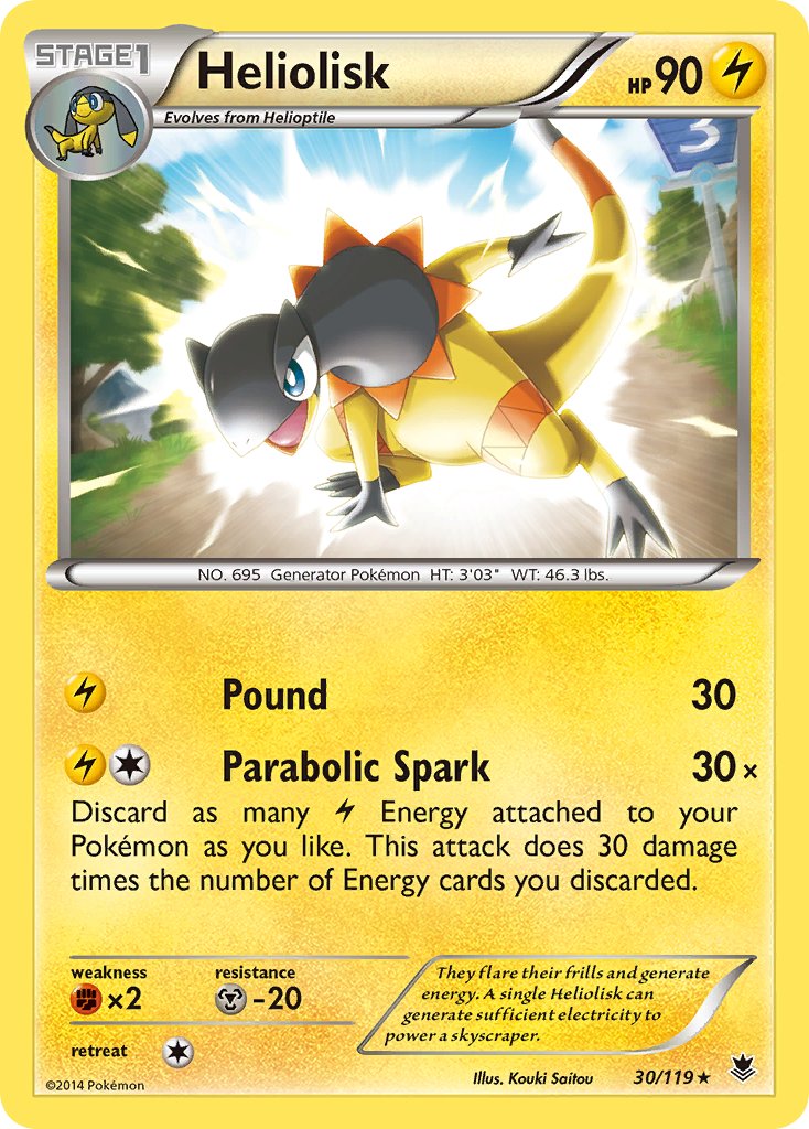 Heliolisk (30/119) (Theme Deck Exclusive) [XY: Phantom Forces] | Good Games Cannington