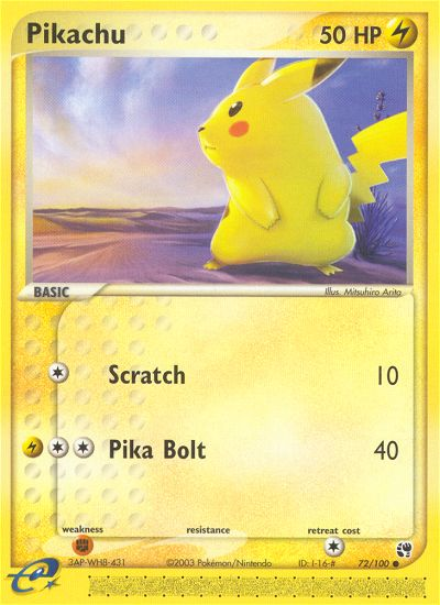 Pikachu (72/100) [EX: Sandstorm] | Good Games Cannington
