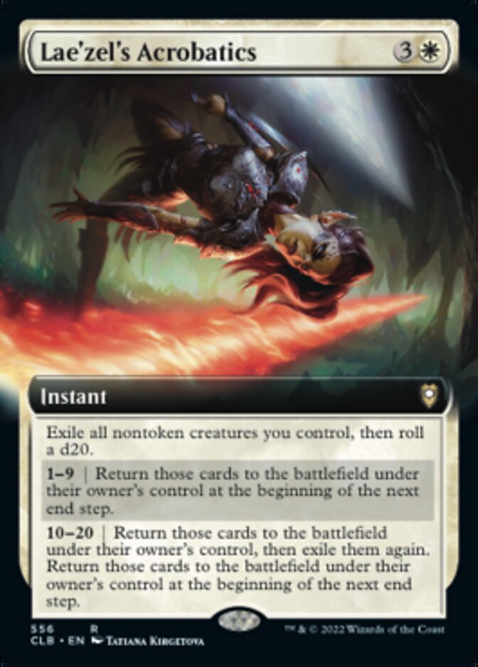Lae'zel's Acrobatics (Extended Art) [Commander Legends: Battle for Baldur's Gate] | Good Games Cannington
