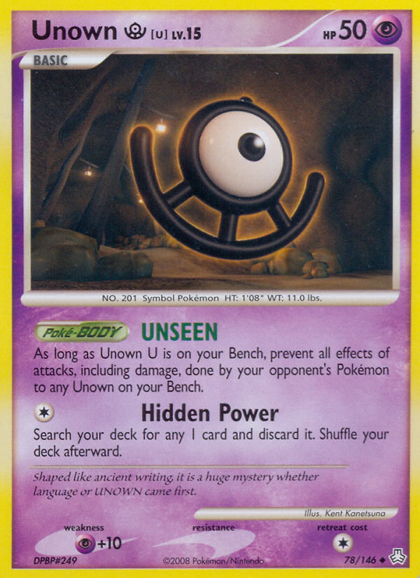 Unown U (78/146) [Diamond & Pearl: Legends Awakened] | Good Games Cannington