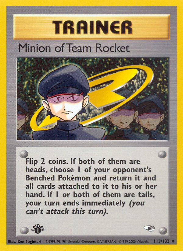 Minion of Team Rocket (113/132) [Gym Heroes 1st Edition] | Good Games Cannington