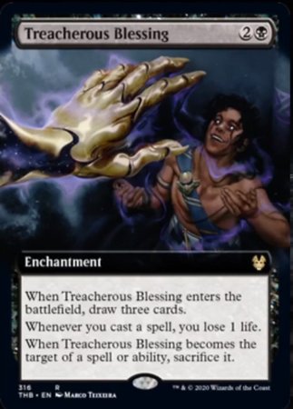 Treacherous Blessing (Extended Art) [Theros Beyond Death] | Good Games Cannington