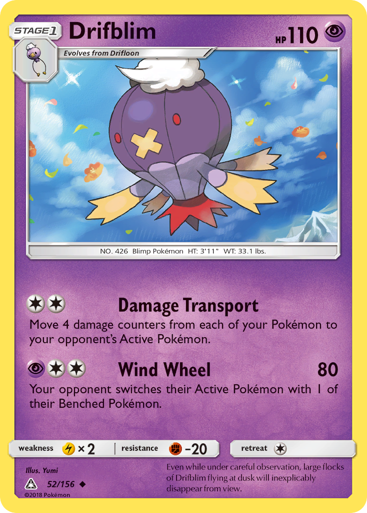 Drifblim (52/156) [Sun & Moon: Ultra Prism] | Good Games Cannington